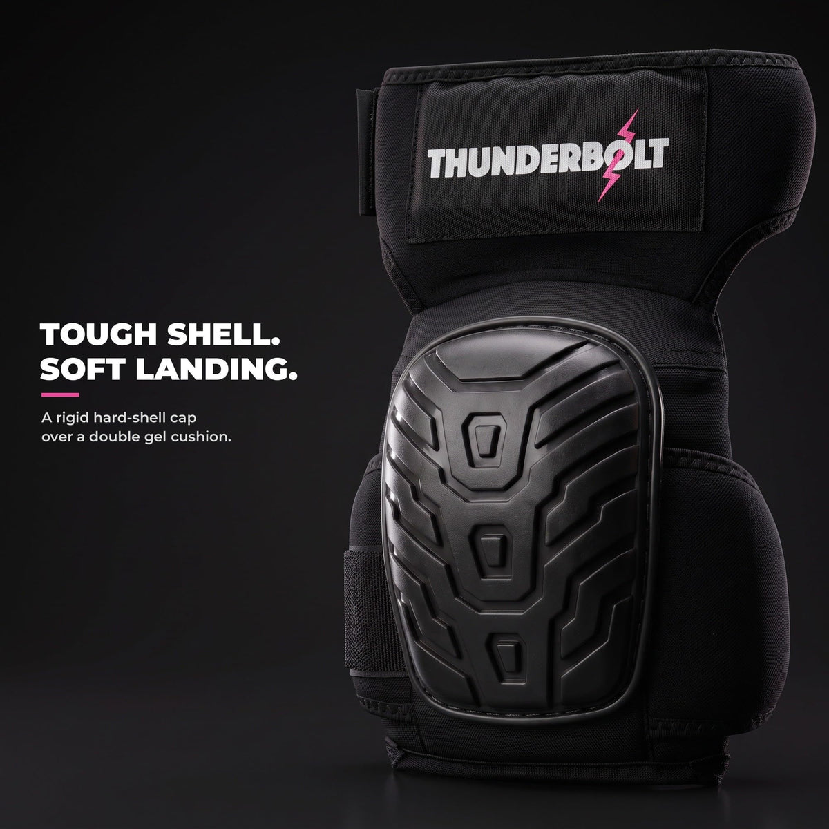 Women's Elite black knee pad tough shell and soft landing