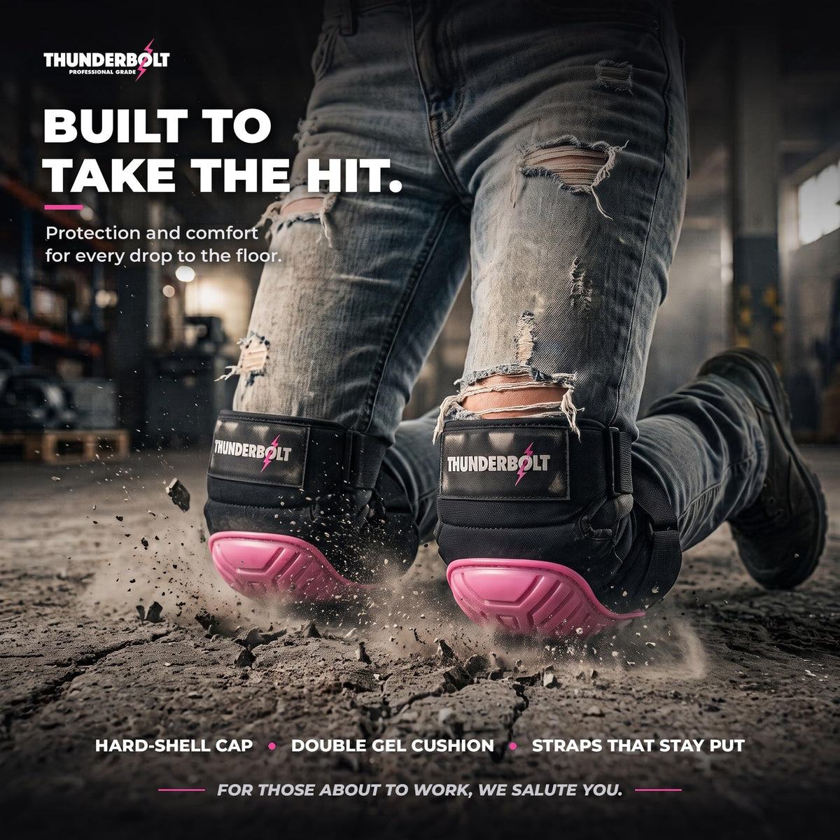 Women's Elite pink knee pads built to take the hit