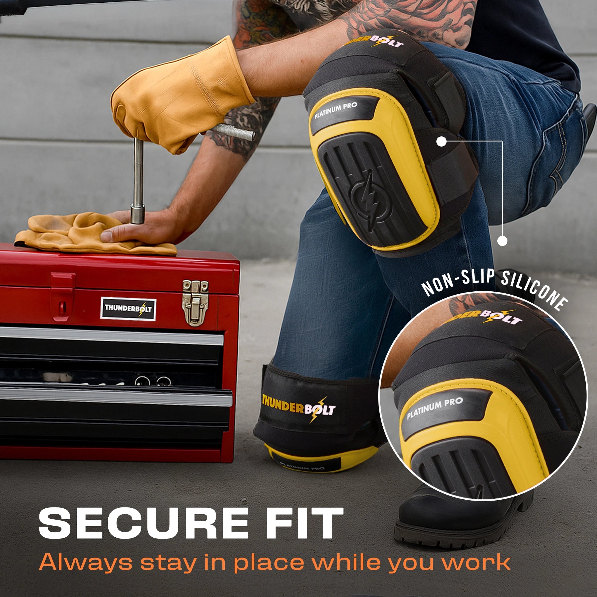 Platinum Pro Yellow Working Knee Pads