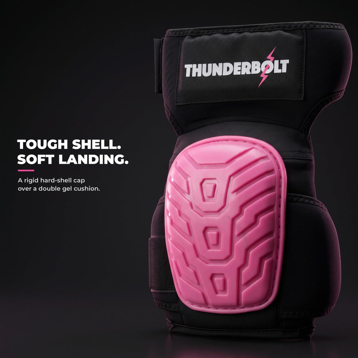 Women's Elite pink knee pad tough shell and soft landing
