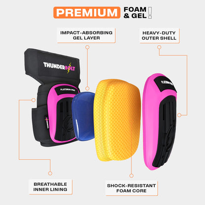 Platinum Pro Pink Working Knee Pads