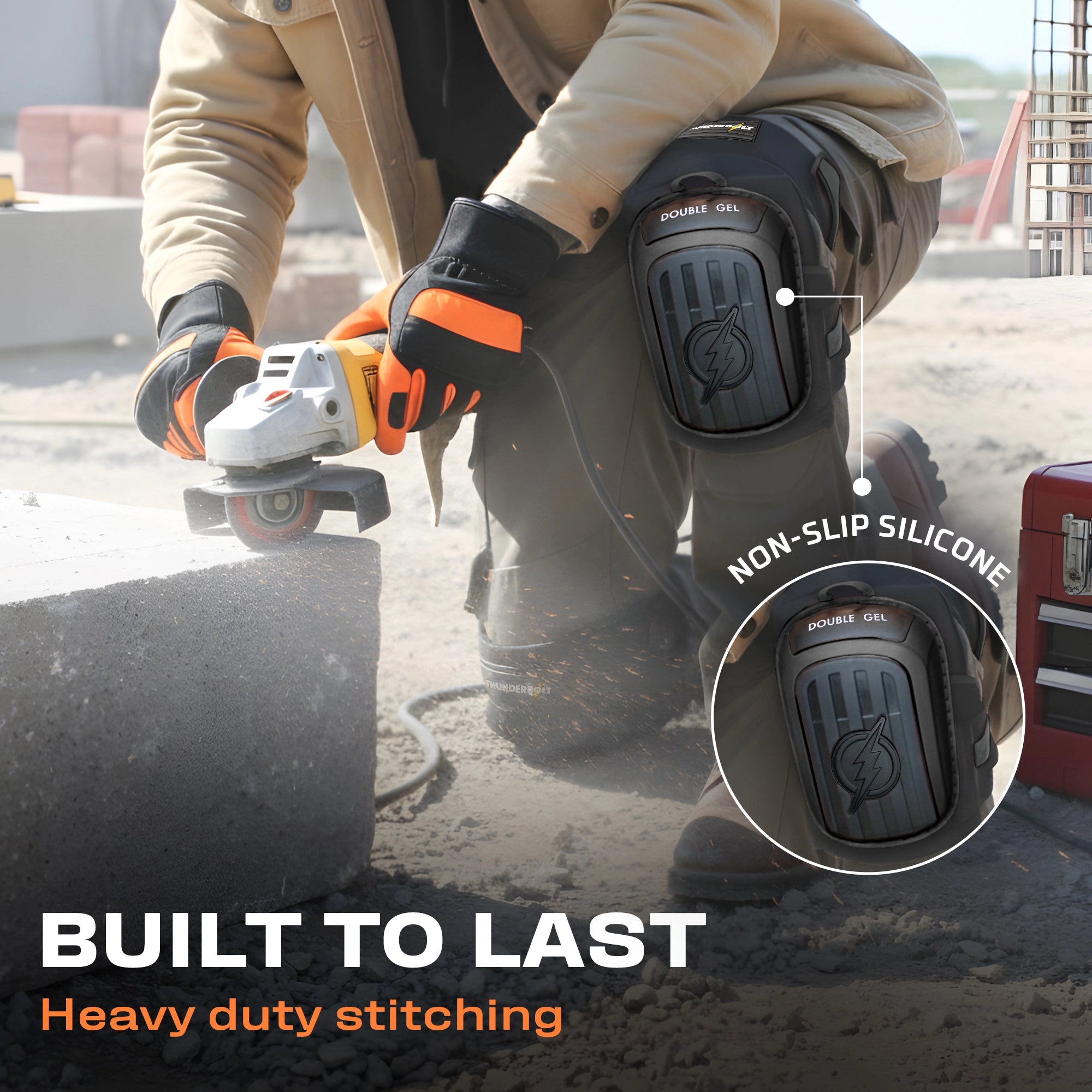 Upgraded Platinum Black Working Knee Pads