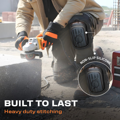 Upgraded Platinum Black Working Knee Pads