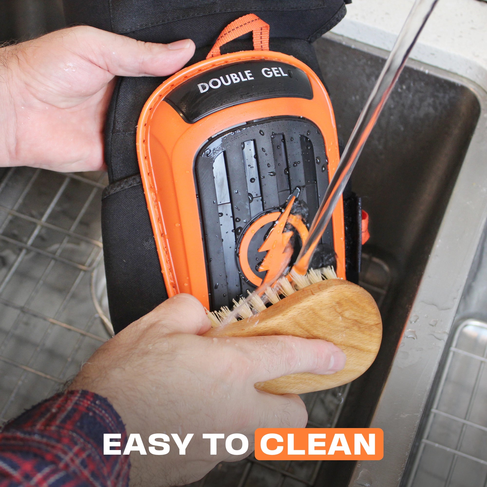 Upgraded Platinum Orange Working Knee Pads