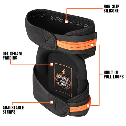 Upgraded Platinum Orange Working Knee Pads