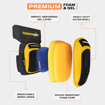 Platinum Pro Yellow Working Knee Pads